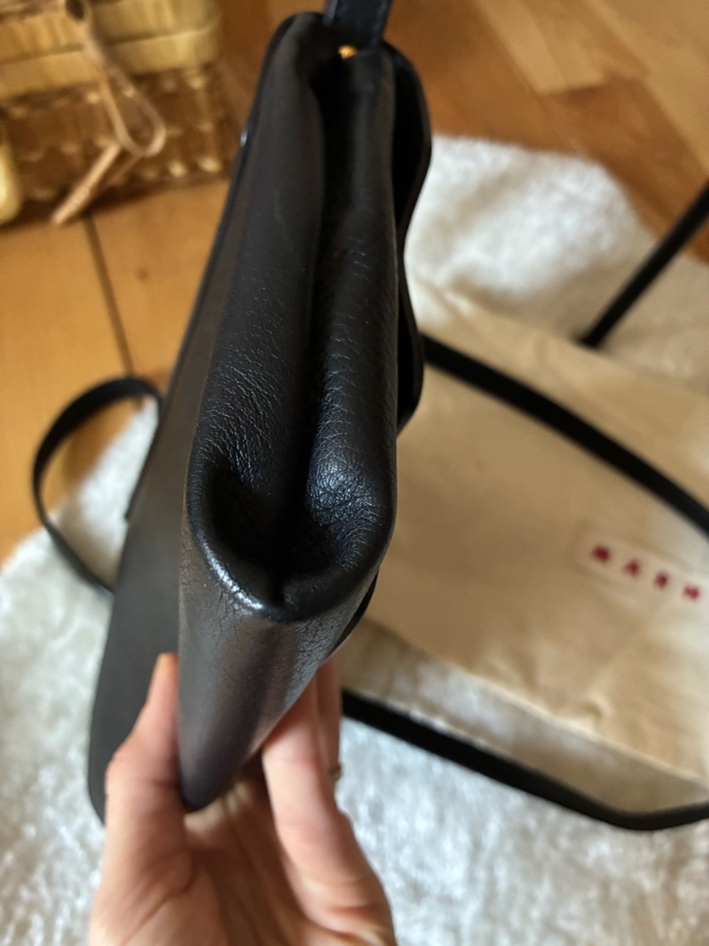 Marni Trunk Black Leather Crossbody Bag - Picture 5 of 13